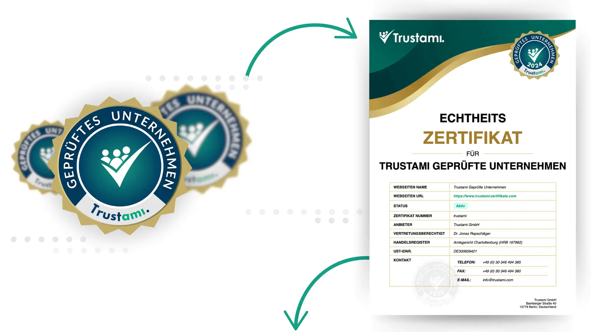 Trustami Zertifikat und Gütesiegel jetzt buchen
