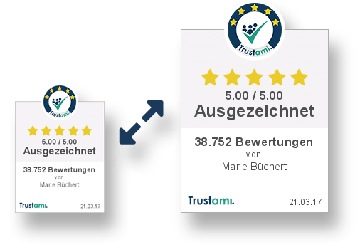 Trustami Vertrauenssiegel Box unterschiedliche Größe