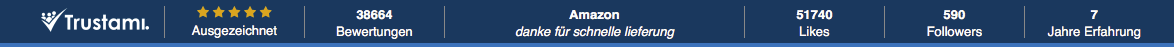 Trustami Vertrauenssiegel Leiste indidualisiert