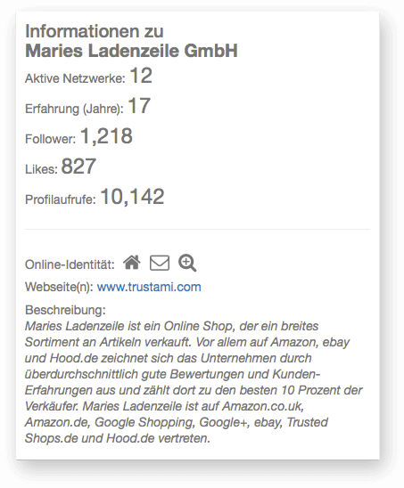 Weitere Informationen auf dem neuen Trustami Profil