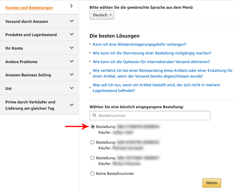 Kundenrezensionen Amazon löschen Beispielbild Anleitung 9